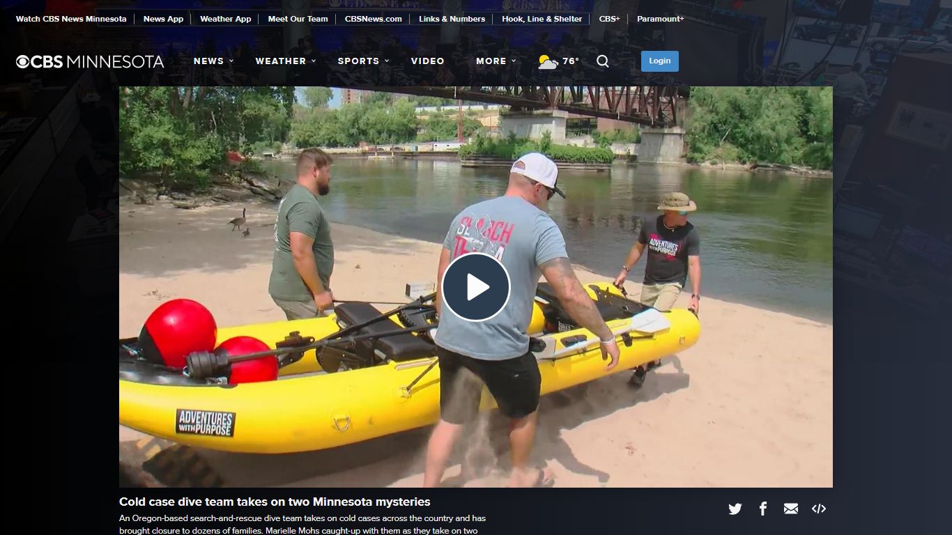 Cold case dive team takes on two Minnesota mysteries